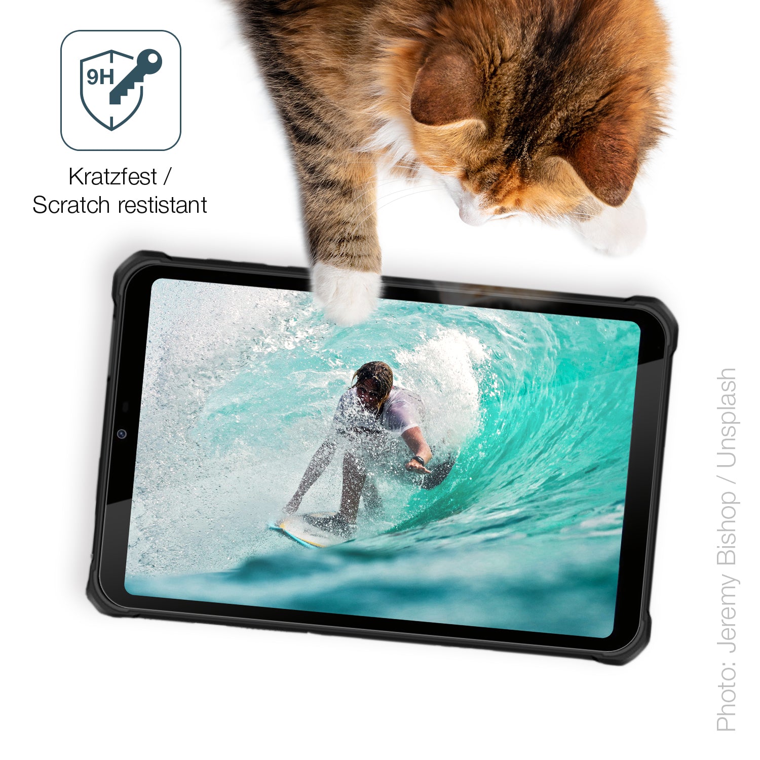 dipos Displayschutz für Oukitel RT3 Plus Outdoor, transparente Oberfläche, perfekte Passform auch für die Rundungen