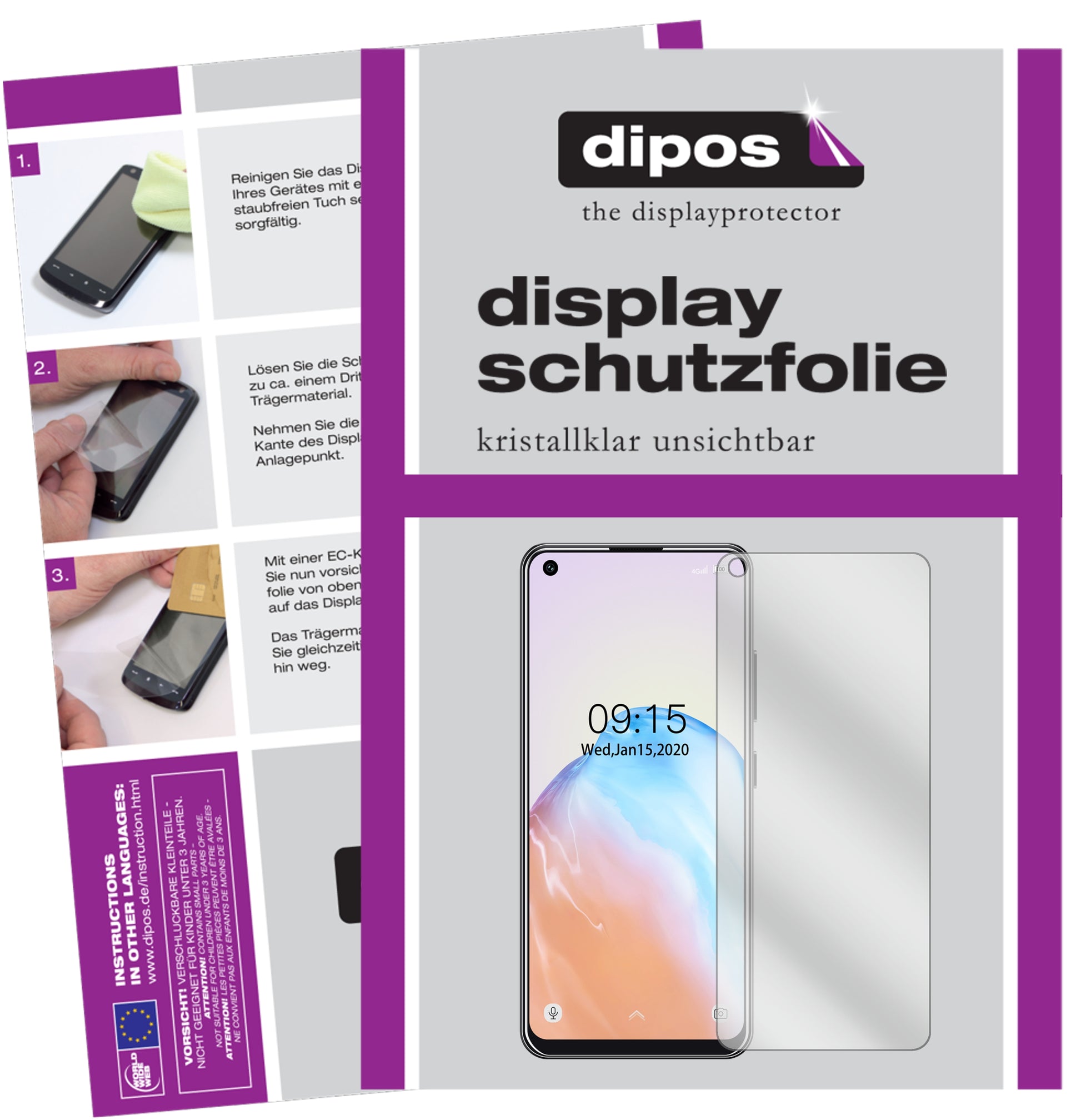 Kristallklare, dünne Schutzfolie: Kratzfest & passgenau für Oukitel-C18 Pro