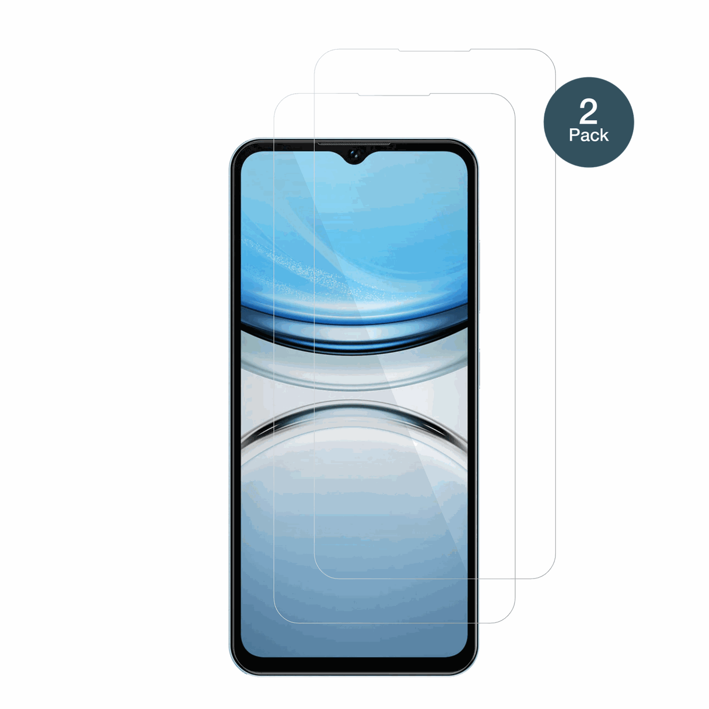 OukitelC2 mit aufgebrachter dipos Flex Schutzfolie, glasklare Darstellung ohne Einschränkungen