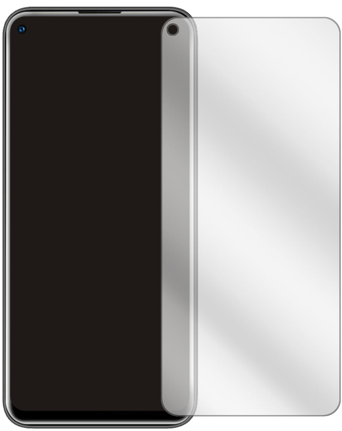 OukitelC21 Pro mit aufgebrachter dipos Displayschutzfolie, glasklare Darstellung ohne Einschränkungen