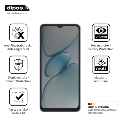 Privatsphäre-Schutz durch Sichtschutz-Folie passend zugeschnitten für Oukitel C5