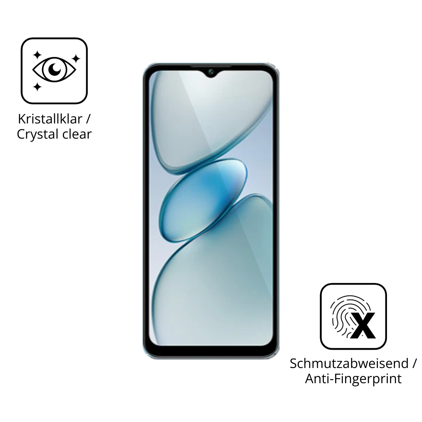 Flexible TPU-Folie passend zugeschnitten für Oukitel C5, vollständige Abdeckung