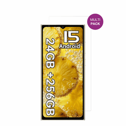 OUKITELC62 Pro mit aufgebrachter dipos Displayschutzfolie, glasklare Darstellung ohne Einschränkungen