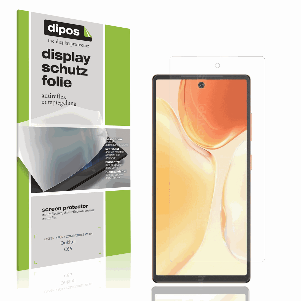 4x Screen Protector for Oukitel C66 Protection Anti Glare dipos