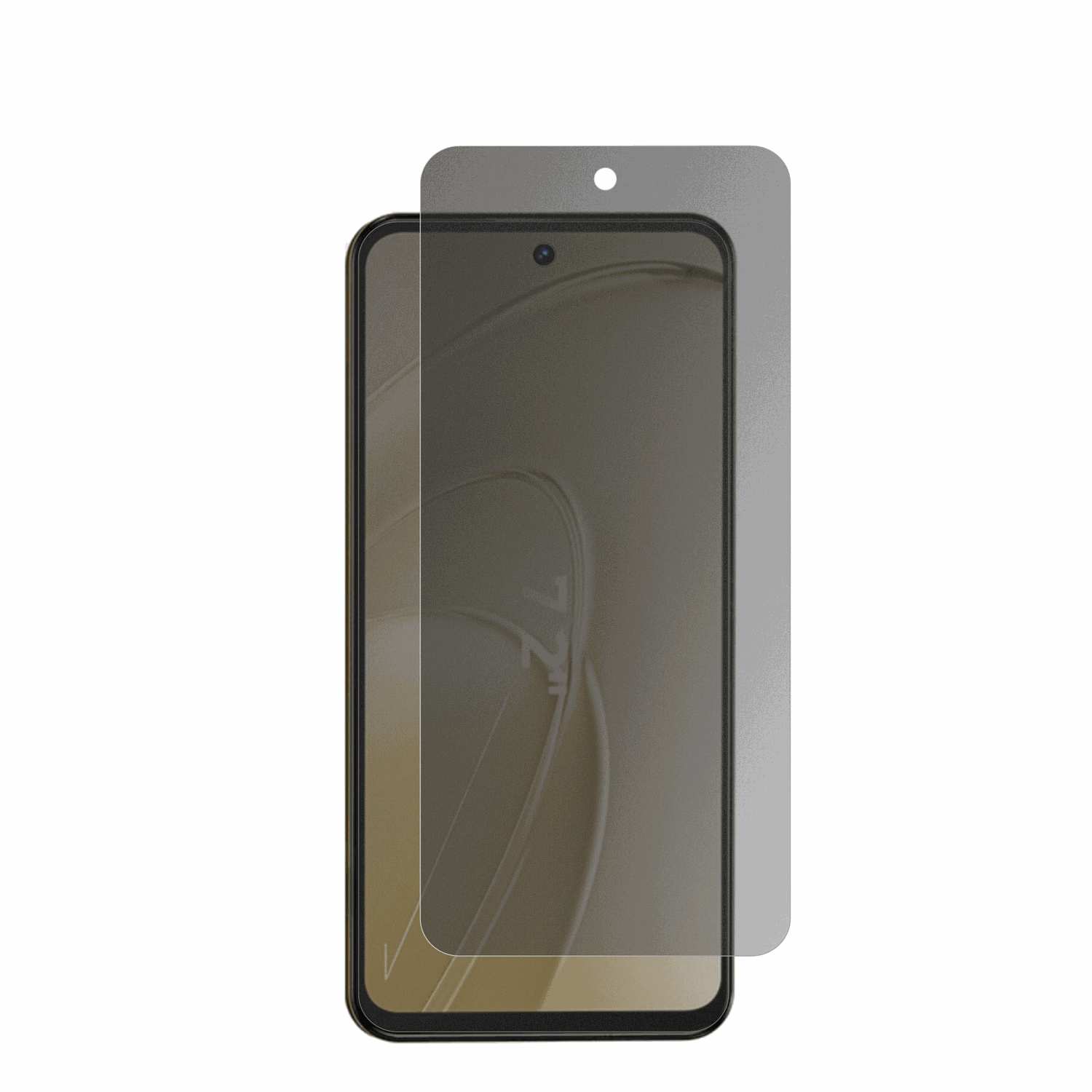 OukitelC68 Plus mit aufgebrachtem dipos Displayschutz, der seitliche Einblicke blockiert