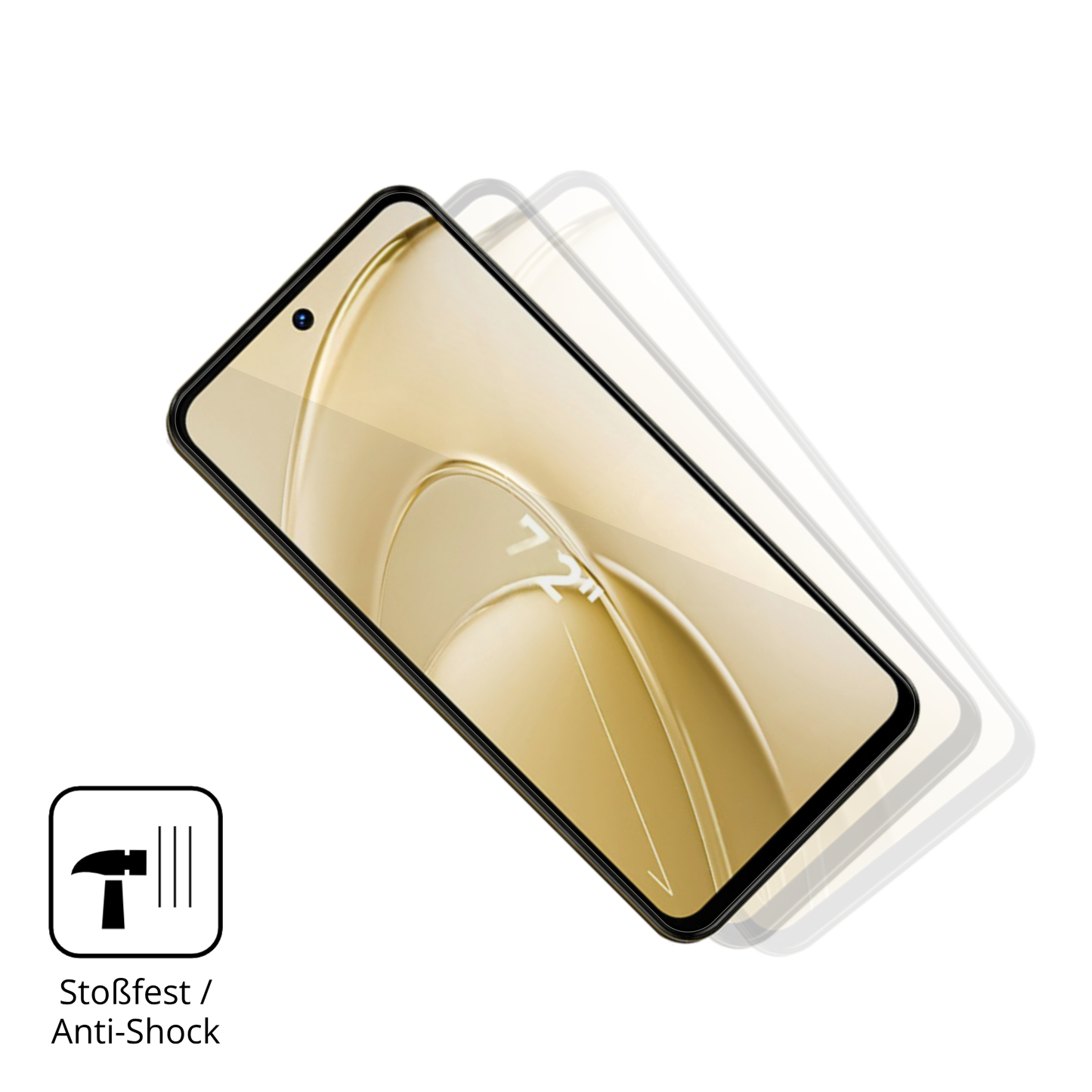 Schutz gegen Kratzer auf dem Oukitel C68 Plus Glas durch Schlüssel, Stöße gegen die Tischkante oder Stürze
