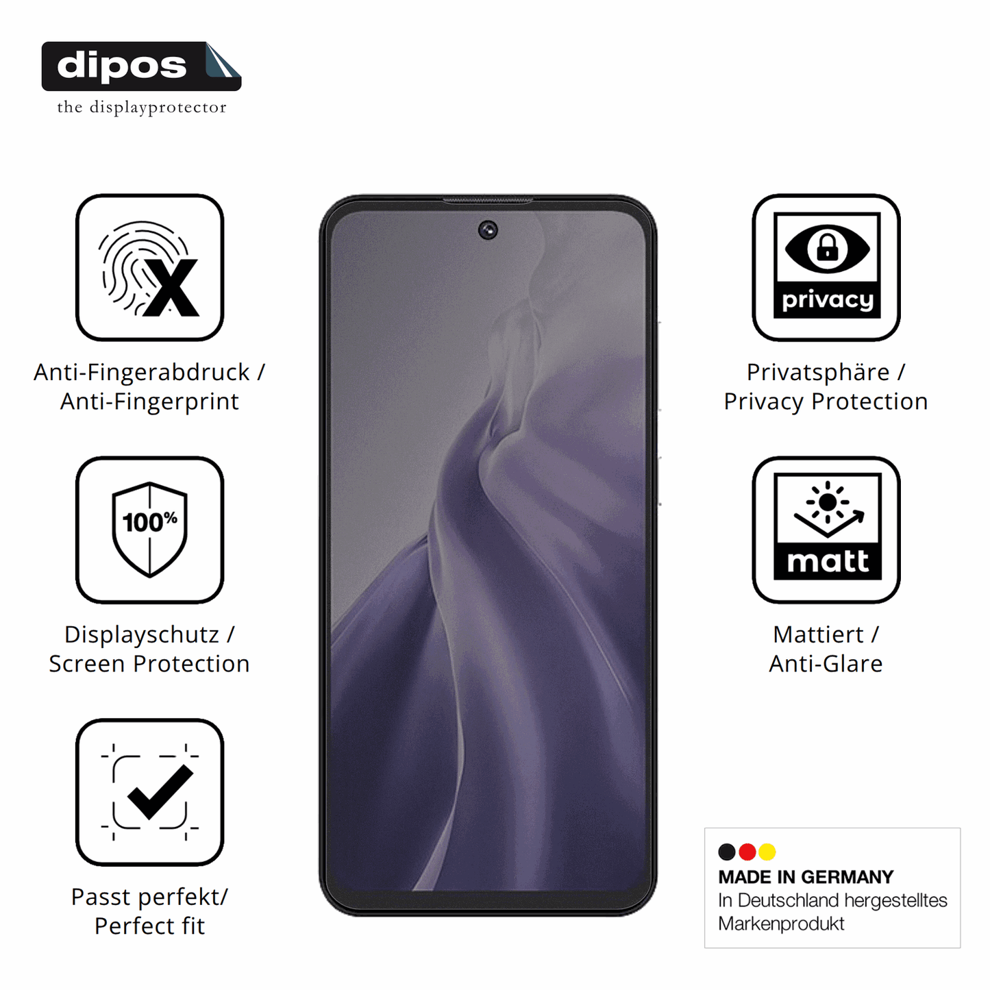 Privatsphäre-Schutz durch Sichtschutz-Folie passend zugeschnitten für oukitelc69