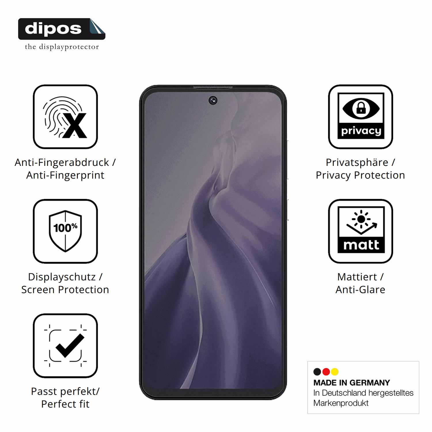 Privatsphäre-Schutz durch Sichtschutz-Folie passend zugeschnitten für oukitelc69