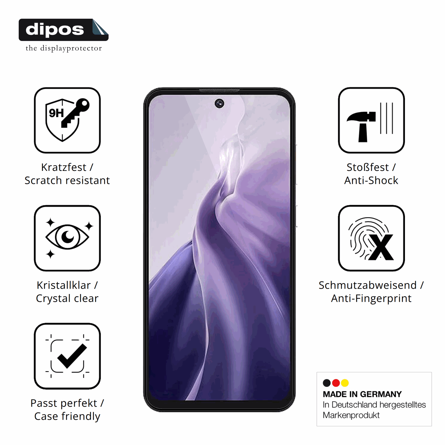 Displayschutz hergestellt in Deutschland, höchste Qualität made in Germany