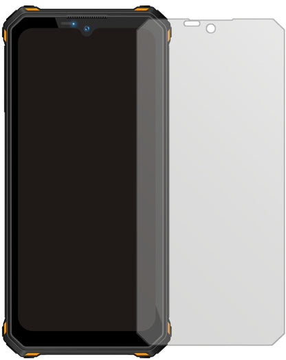 OukitelW15 mit aufgebrachter dipos Displayschutzfolie, die lästige Fingerabdrücke minimiert