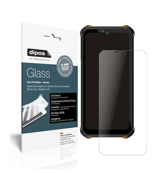 Matte Displayschutzfolie von dipos passend für Oukitel W15, 9H kratzfest und blasenfrei montiert