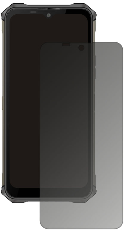 OukitelWP13 mit aufgebrachtem dipos Displayschutz, der seitliche Einblicke blockiert
