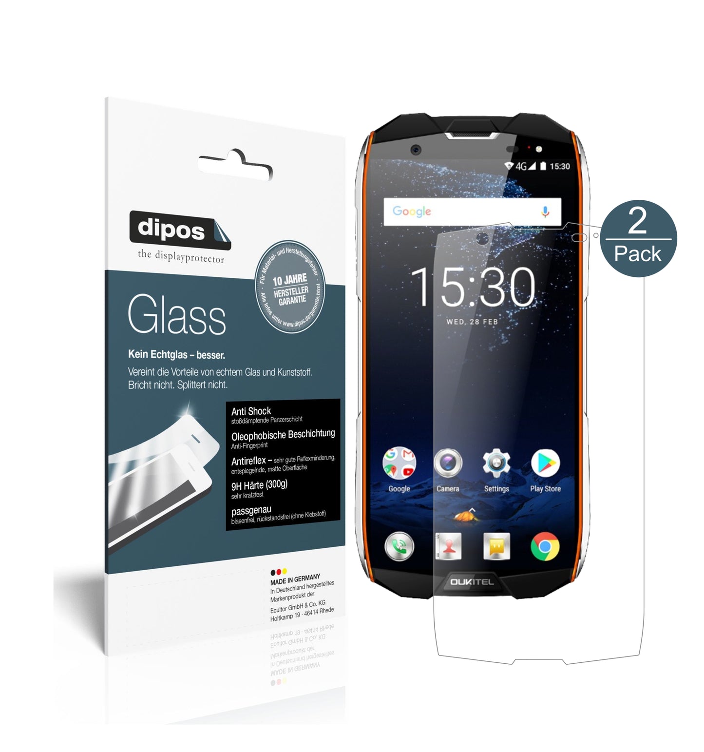 Mattes Panzerglas: Schutz vor Brüchen, Fingerabdrücken und Bildschirmblendung für Oukitel-WP5000