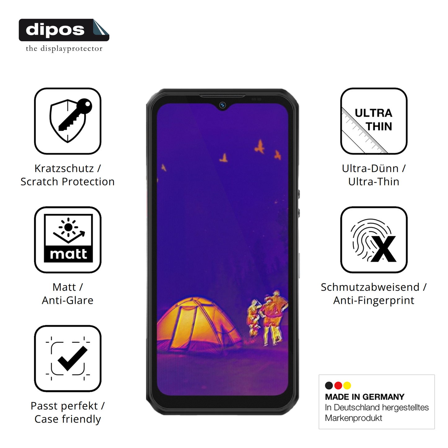 4x Schutzfolie matt für Oukitel WP55 Ultra Outdoor Display-Schutzfolie