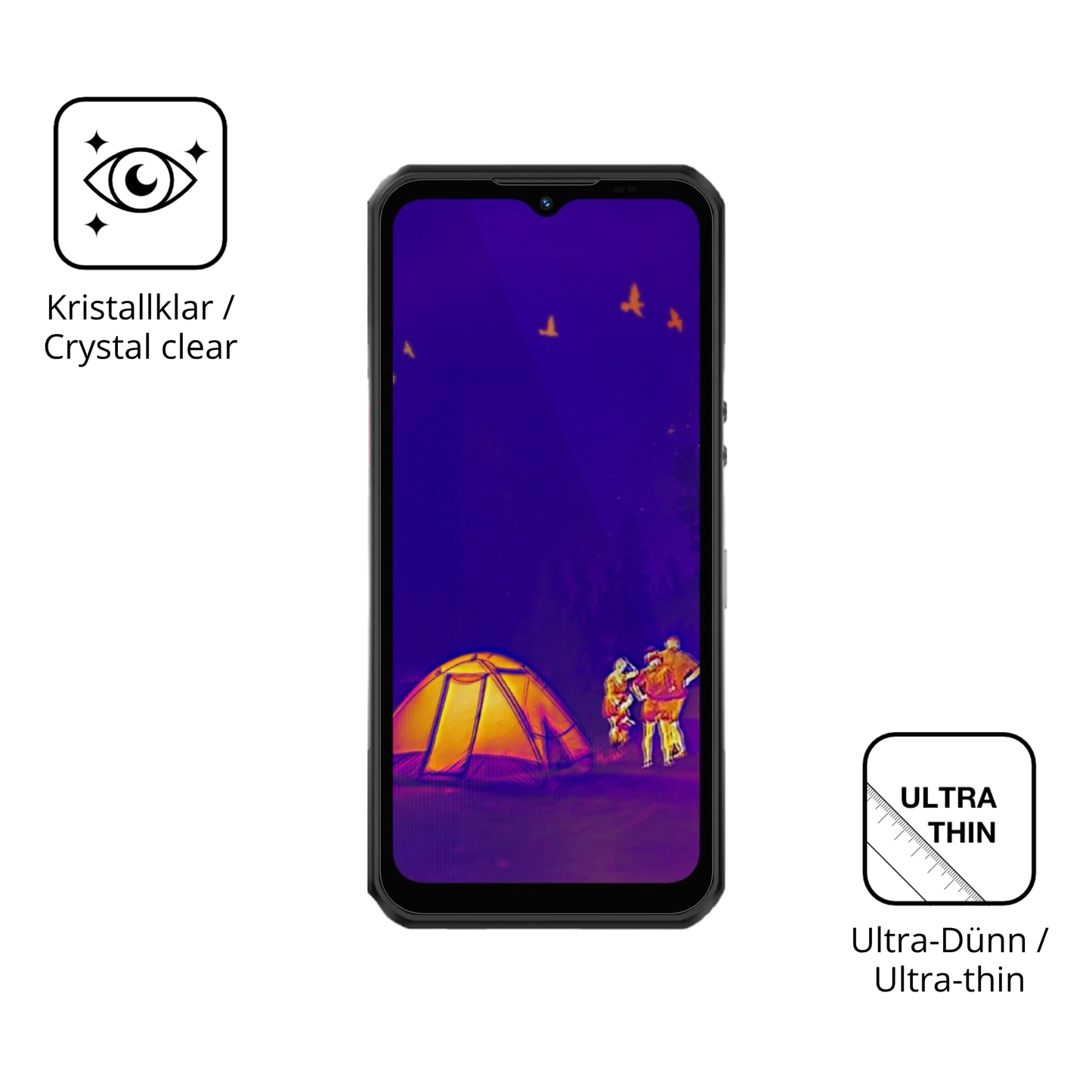 4x Schutzfolie klar für Oukitel WP55 Ultra Outdoor Display-Schutzfolie