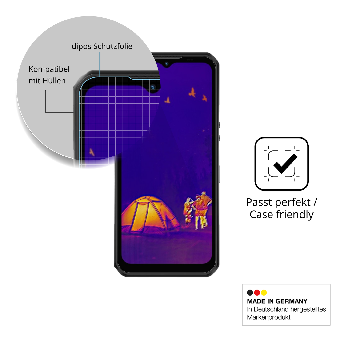 4x Schutzfolie klar für Oukitel WP55 Ultra Outdoor Display-Schutzfolie