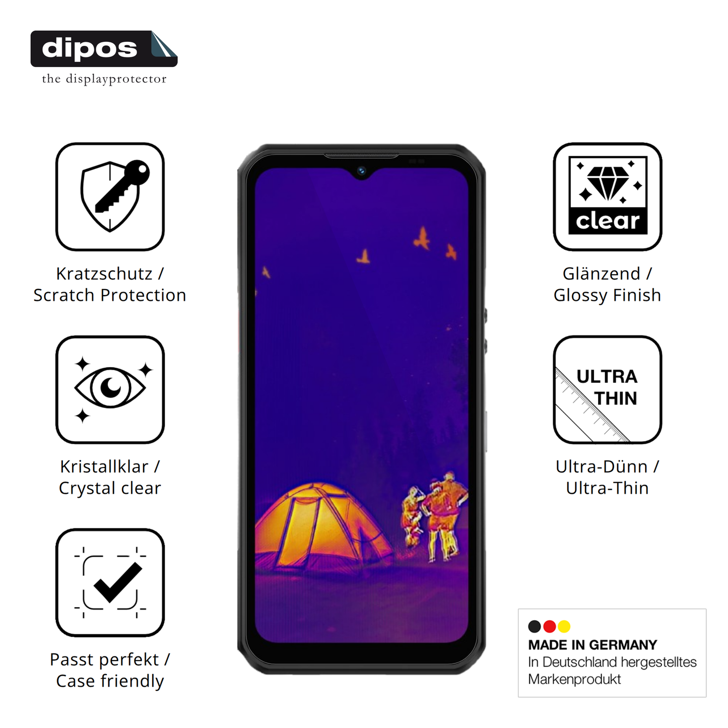 4x Schutzfolie klar für Oukitel WP55 Ultra Outdoor Display-Schutzfolie