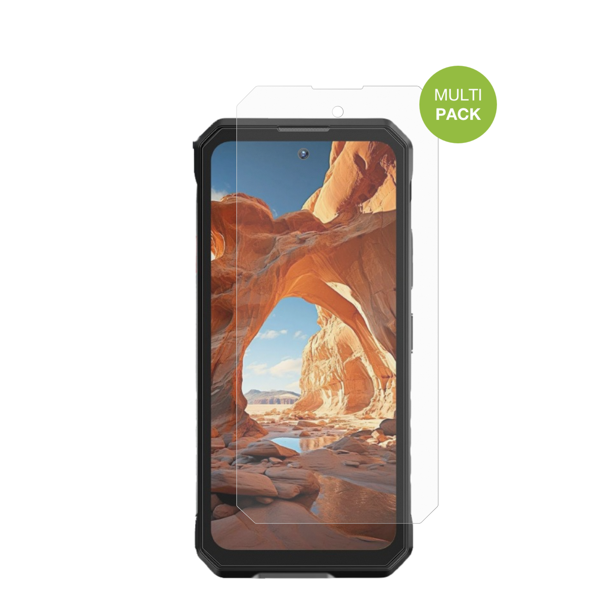 OukitelWP58 Pro mit aufgebrachter dipos Displayschutzfolie, die lästige Fingerabdrücke minimiert