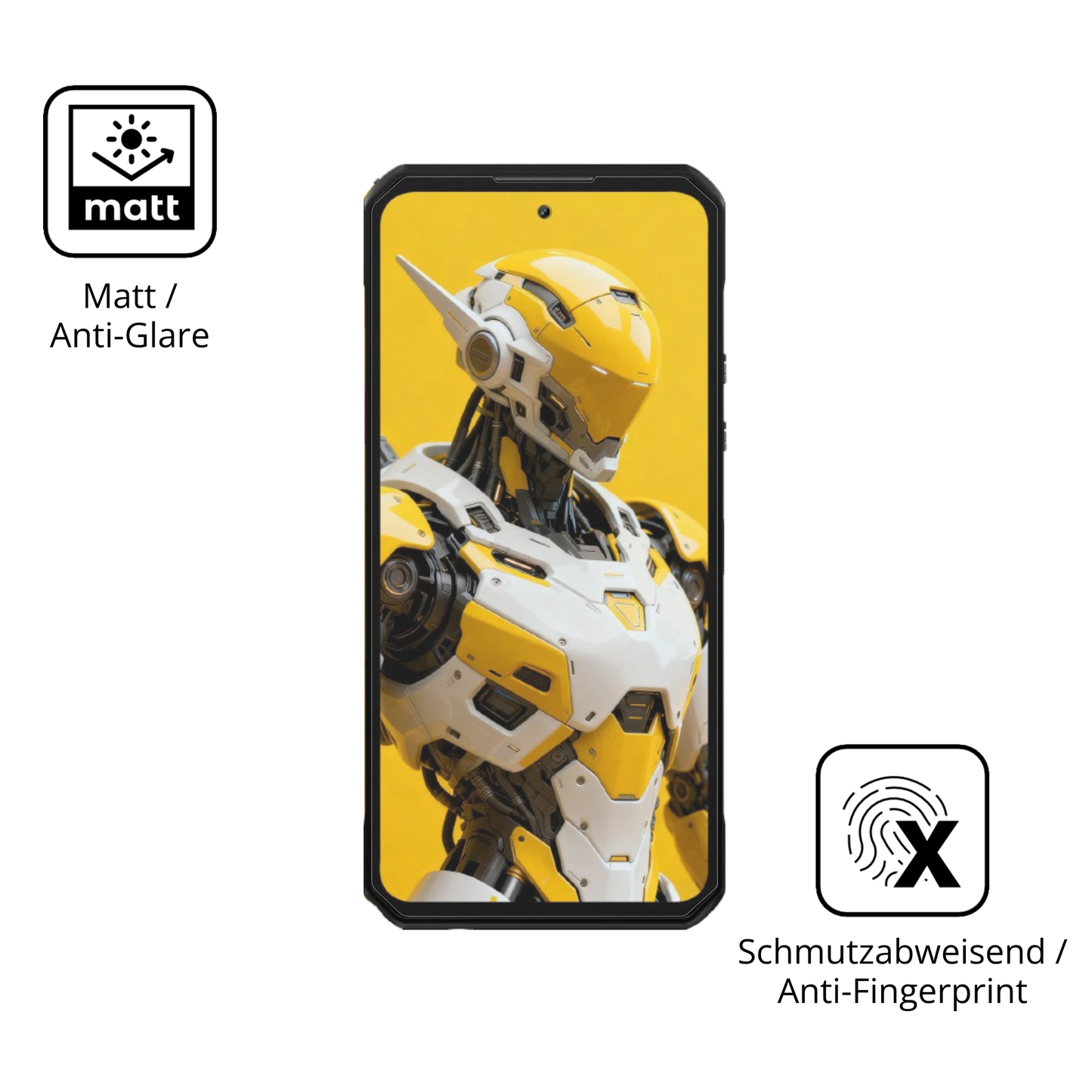 Dünne und entspiegelnde Folie passend zugeschnitten für OUKITEL WP60 5G