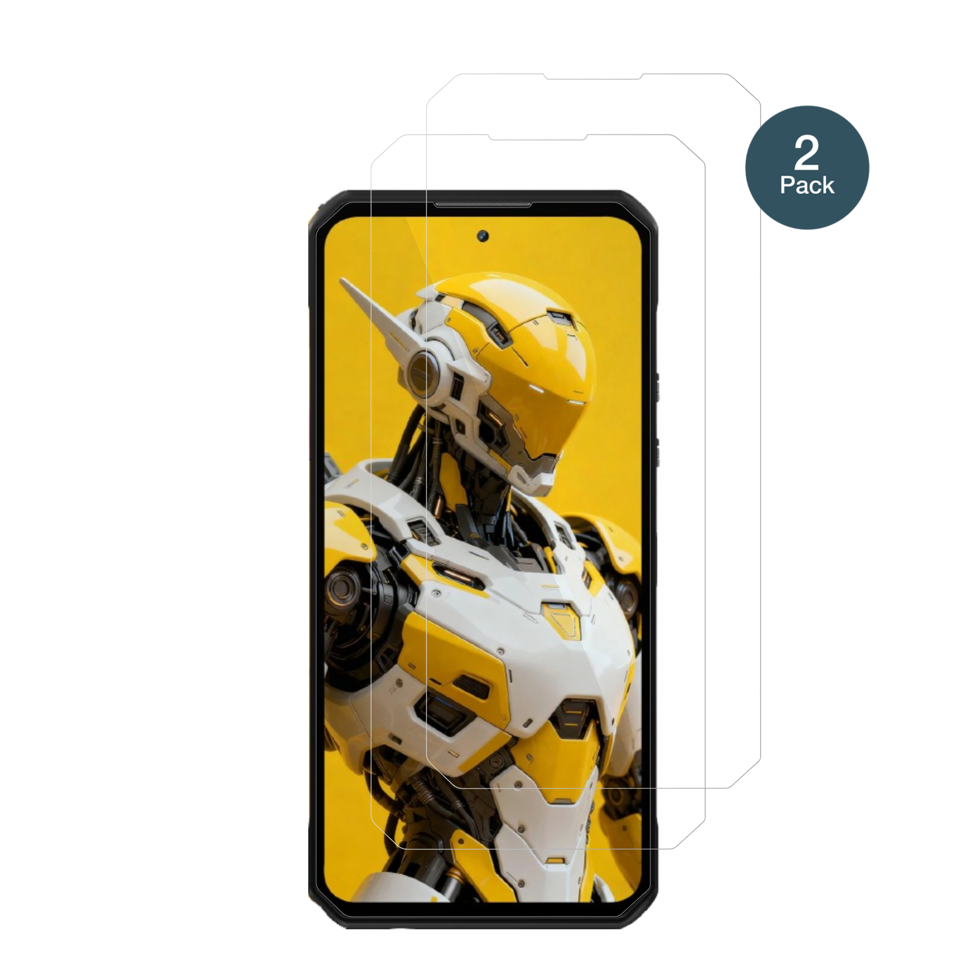 OUKITELWP60 5G mit aufgebrachter dipos Flex Schutzfolie, glasklare Darstellung ohne Einschränkungen