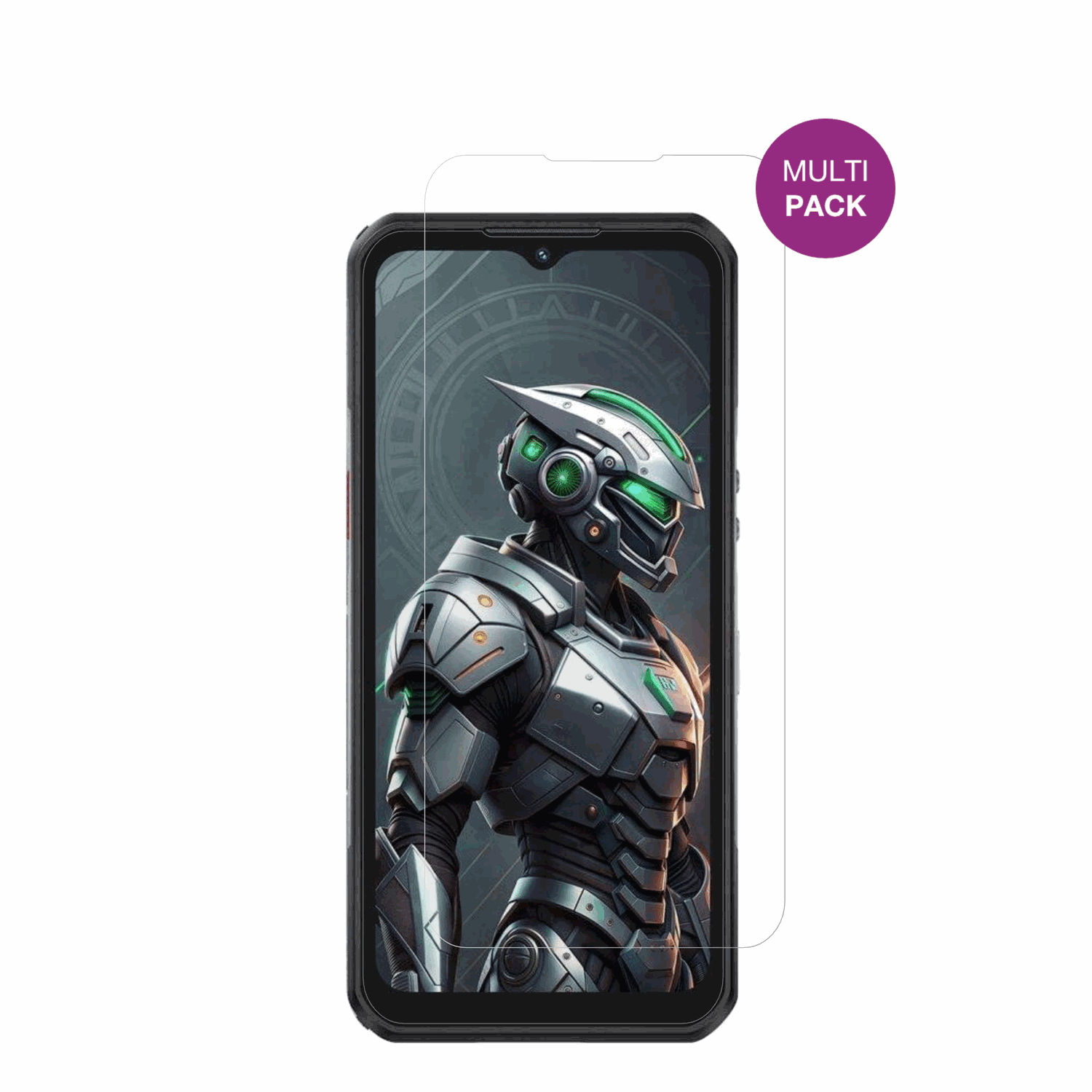 oukitelwp62 5g mit aufgebrachter dipos Displayschutzfolie, glasklare Darstellung ohne Einschränkungen