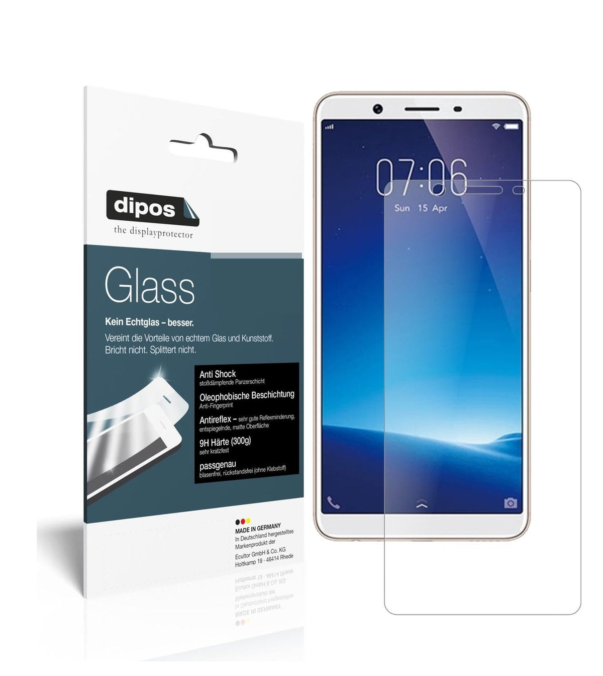1x I Screen Protector for I Vivo Y73 I matte I Flexible Glass I 9H I dipos