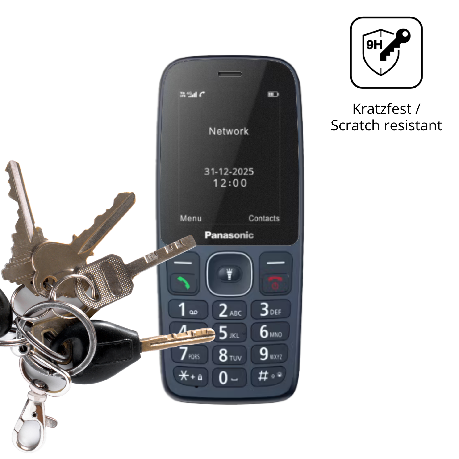 dipos Displayschutz für Panasonic KX-TF400, mattierte Oberfläche, robuste Festigkeit und perfekte Passform