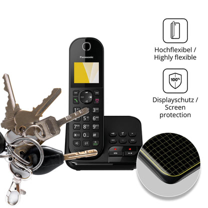 dipos Displayschutz für Panasonic KX-TGC422, transparente Oberfläche, geringe Dicke und perfekte Passform
