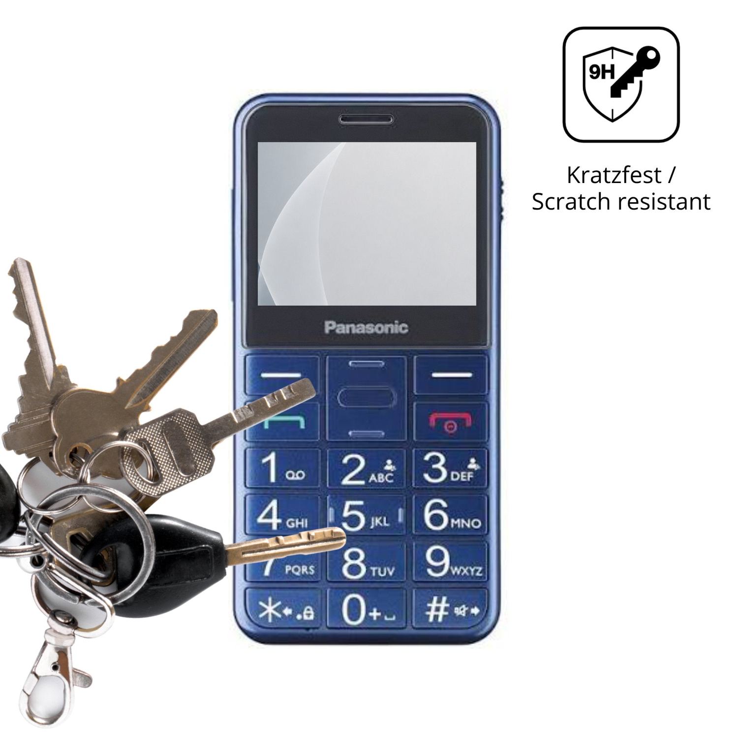 dipos Displayschutz für Panasonic KX-TU155, mattierte Oberfläche, robuste Festigkeit und perfekte Passform