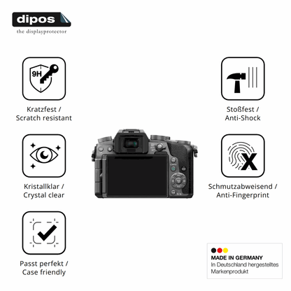 2x Screen Protector for Panasonic DMC-G7 Flexible Glass 9H dipos