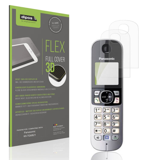 2x Full Cover matte Film for Panasonic KX-TG6821 Screen Protector Anti-Shock
