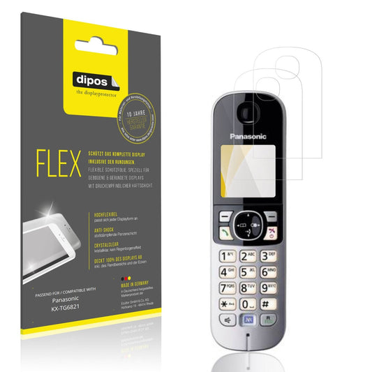 2x Screen Protector for Panasonic KX-TG6821 Protective Film covers 100% dipos 