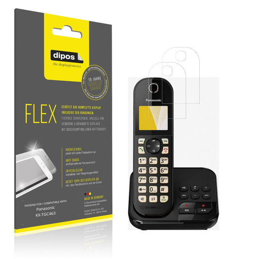 2x Screen Protector for Panasonic KX-TGC463 Protective Film covers 100% dipos 