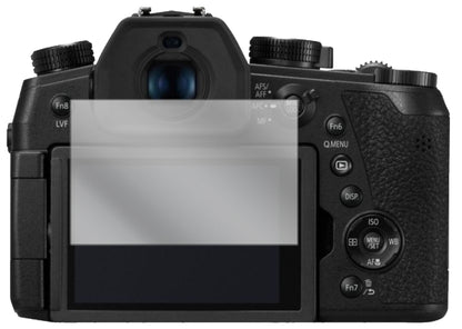 PanasonicLumix DC-FZ1000 II mit aufgebrachter dipos Displayschutzfolie, glasklare Darstellung ohne Einschränkungen
