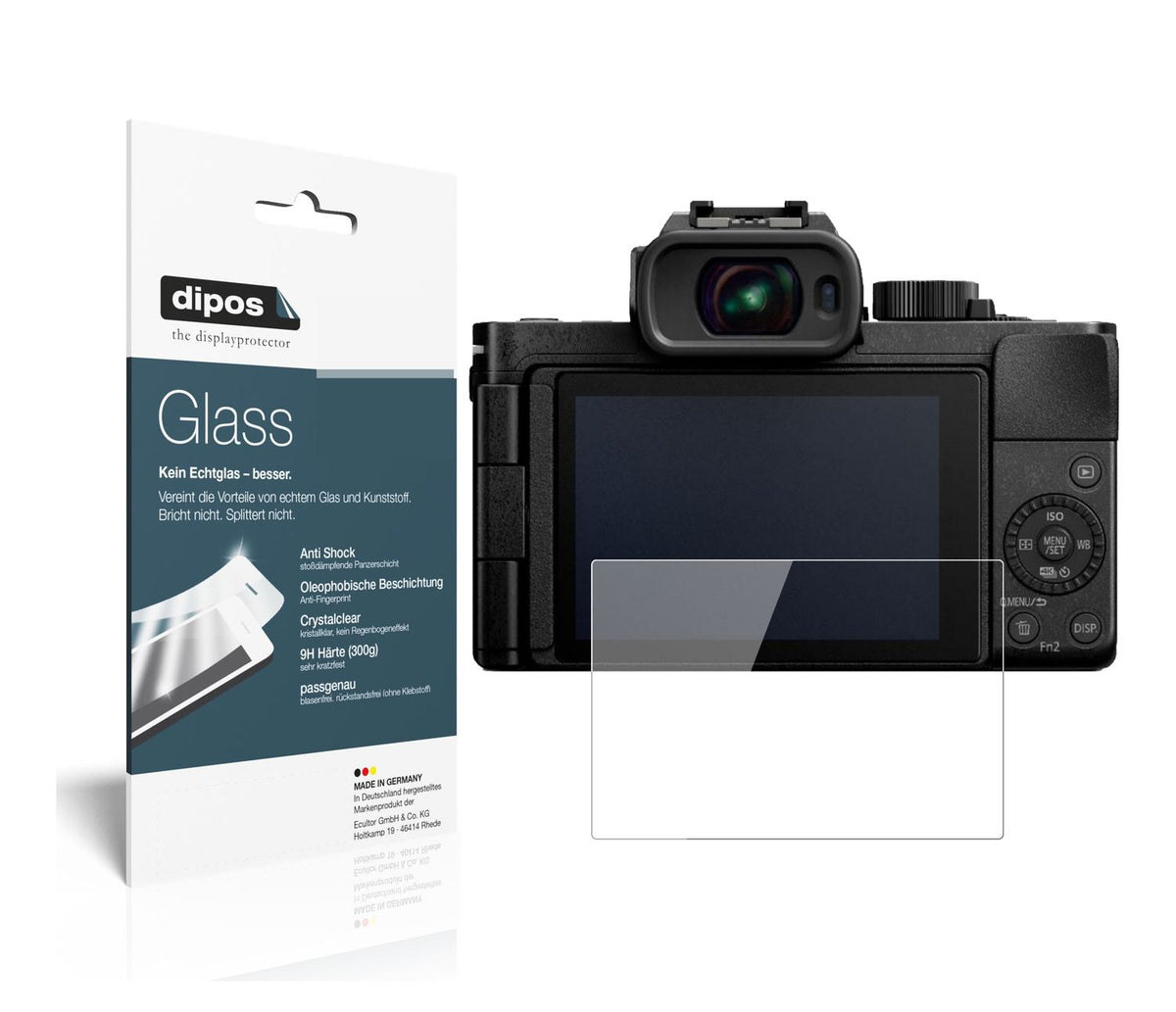 2x Screen Protector for Panasonic Lumix DC-G110 Flexible Glass 9H dipos