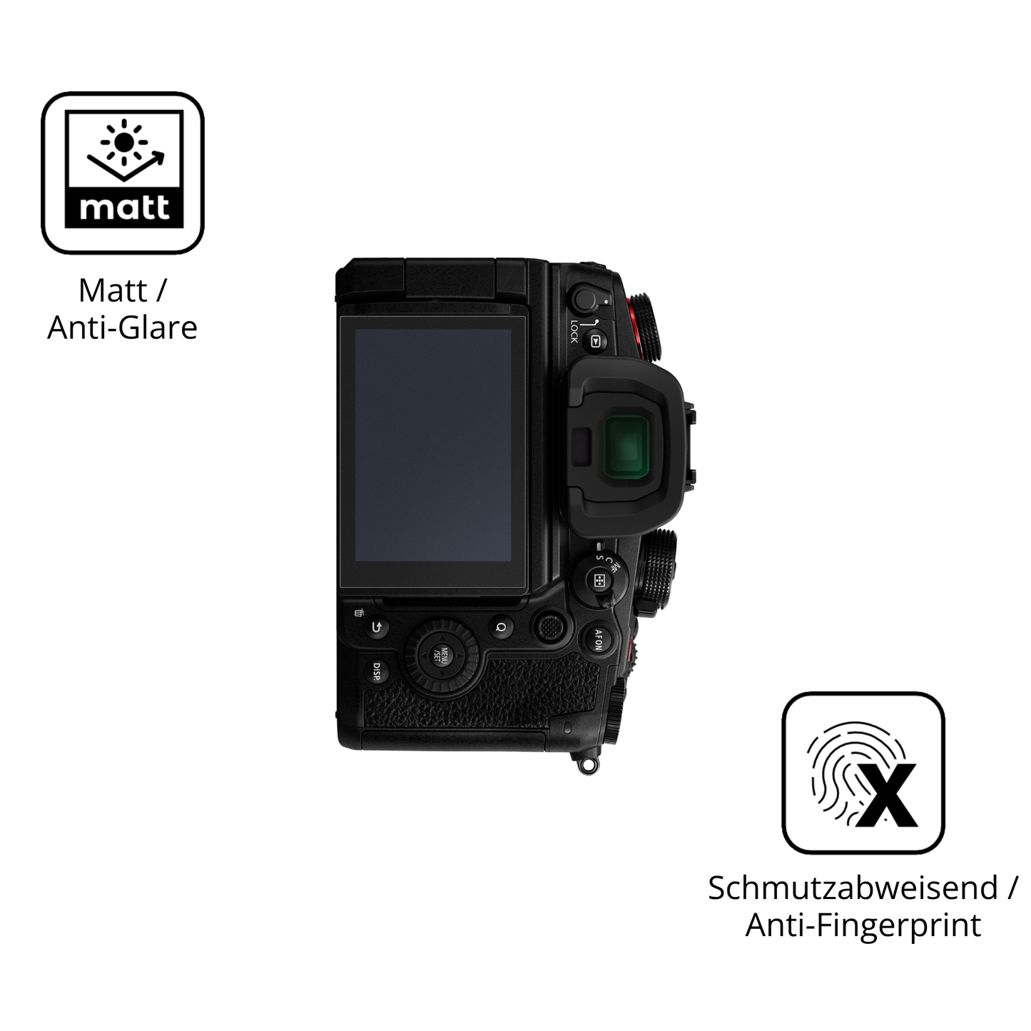 9H Hartbeschichtete, flexible Folie passend zugeschnitten für Panasonic Lumix DC-GH6