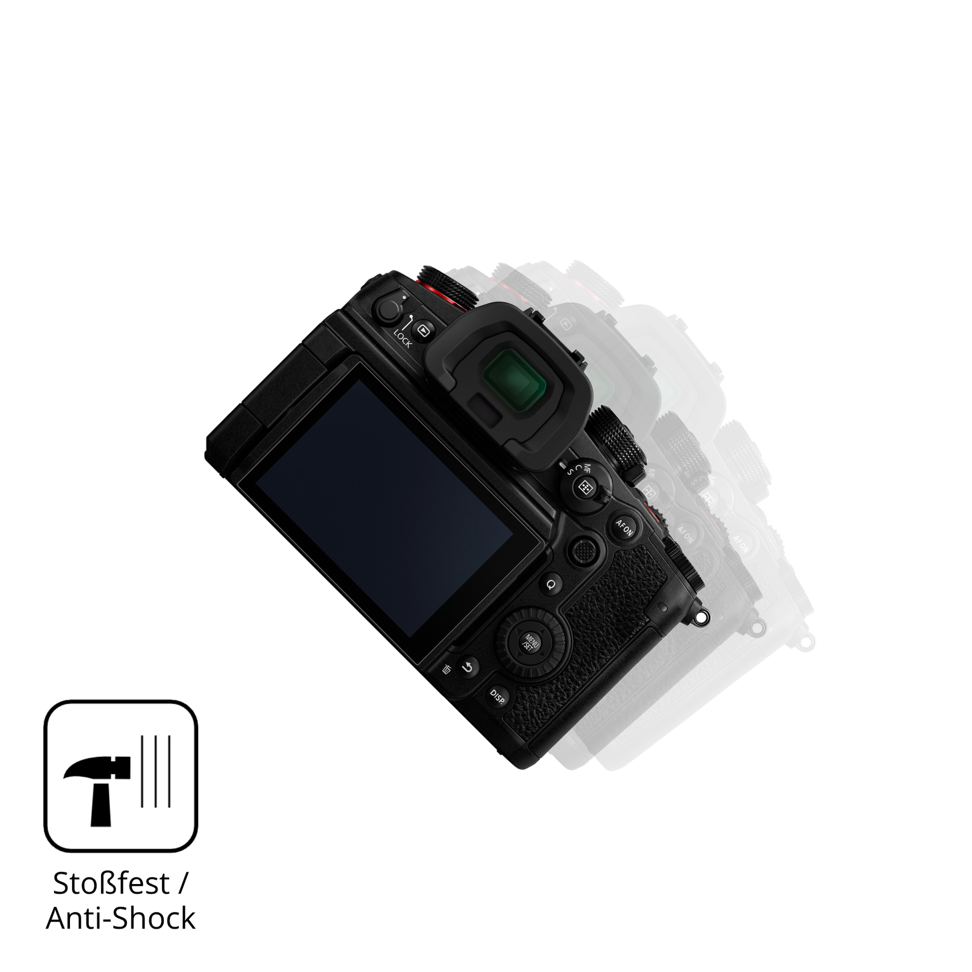 Schutz gegen Kratzer auf dem Panasonic Lumix DC-GH6 Glas durch Schlüssel, Stöße gegen die Tischkante oder Stürze