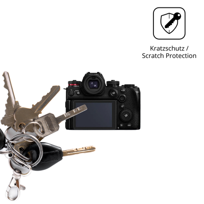 Schutz gegen Kratzer auf dem Panasonic Lumix DC-S1II Glas durch Schlüssel oder Ähnliches