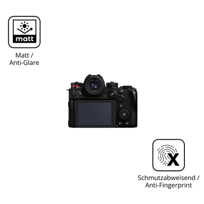 Dünne und entspiegelnde Folie passend zugeschnitten für Panasonic Lumix DC-S1II
