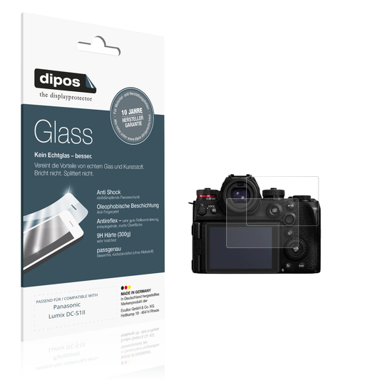 Matte Displayschutzfolie von dipos passend für Panasonic Lumix DC-S1II, 9H kratzfest und blasenfrei montiert