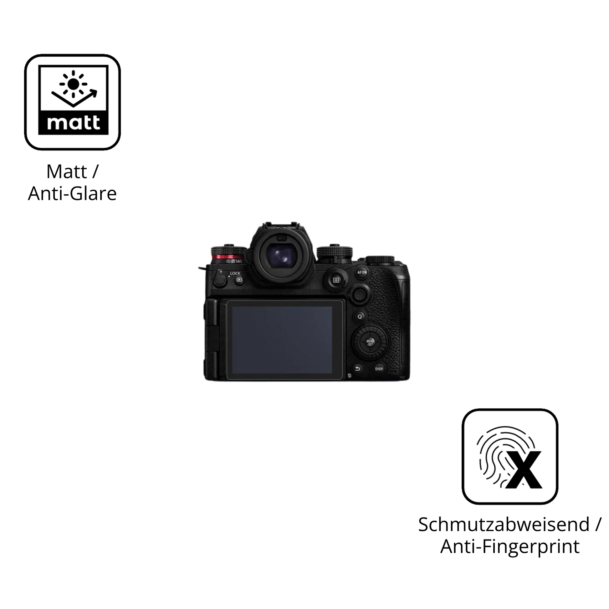 9H Hartbeschichtete, flexible Folie passend zugeschnitten für Panasonic Lumix DC-S1II