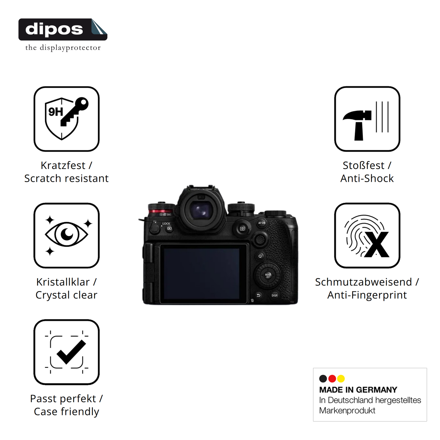 Displayschutz hergestellt in Deutschland, höchste Qualität made in Germany