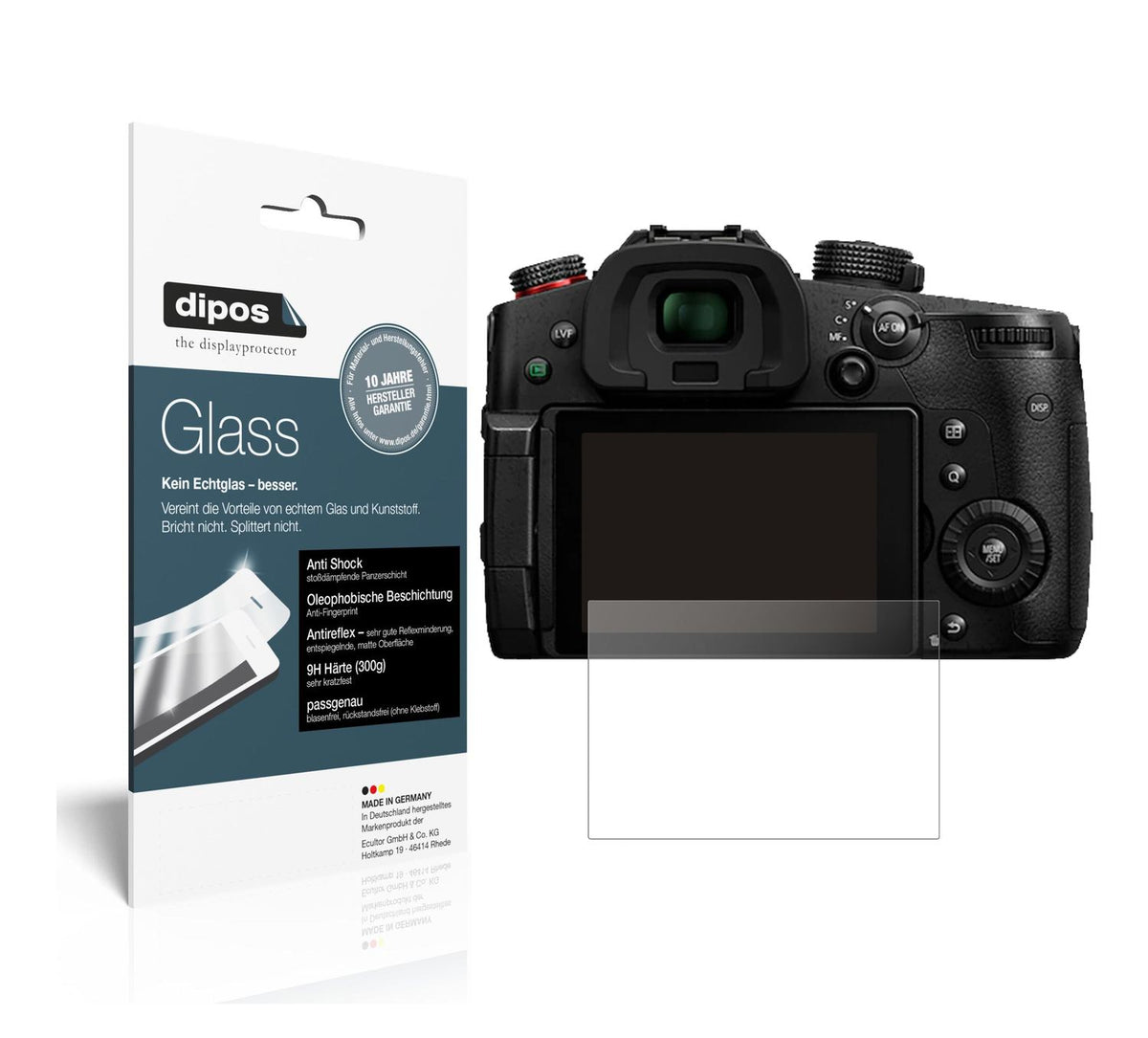 2x Screen Protector for Panasonic Lumix GH5 II matte Flexible Glass 9H dipos