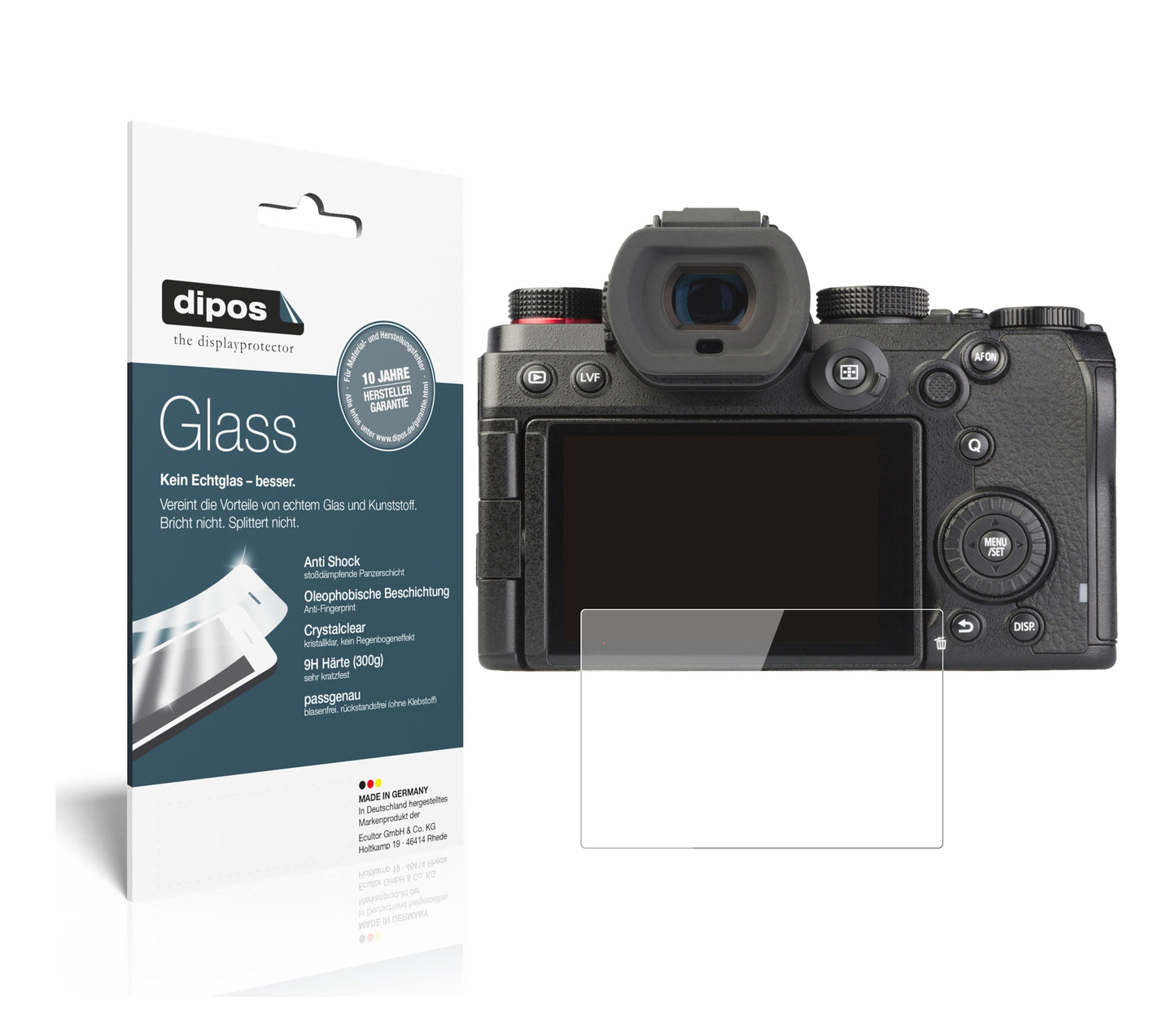 1x 9H Schutzfolie für Panasonic Lumix S5 Panzerfolie