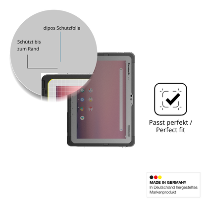 Schutz gegen Kratzer auf dem Panasonic Toughpad FZ-A3 Glas durch Schlüssel oder Ähnliches