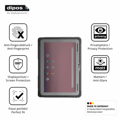 Privatsphäre-Schutz durch Sichtschutz-Folie passend zugeschnitten für Panasonic Toughpad FZ-A3