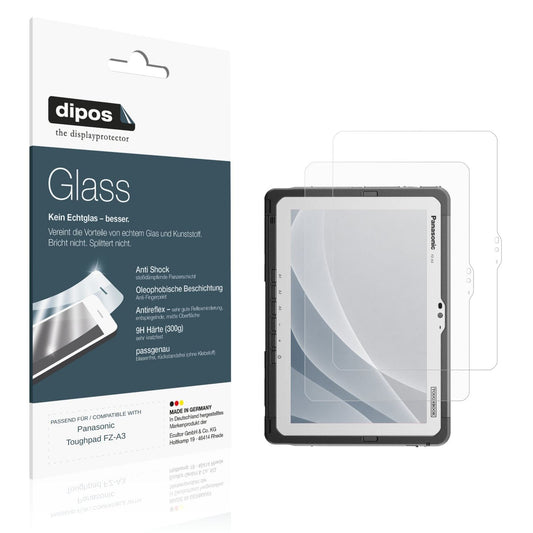 Matte Displayschutzfolie von dipos passend für Panasonic Toughpad FZ-A3, 9H kratzfest und blasenfrei montiert