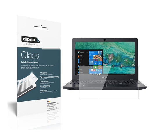 Klare Displayschutzfolie von dipos passend für Acer Aspire E 15, 9H kratzfest und blasenfrei montiert