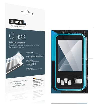 Klare Displayschutzfolie von dipos passend für AgfaPhoto Realishot WP8000, 9H kratzfest und blasenfrei montiert