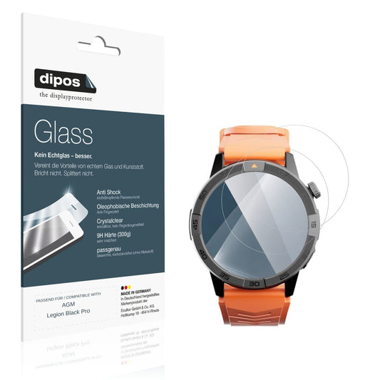 Klare Displayschutzfolie von dipos passend für AGM Legion Black Pro, 9H kratzfest und blasenfrei montiert